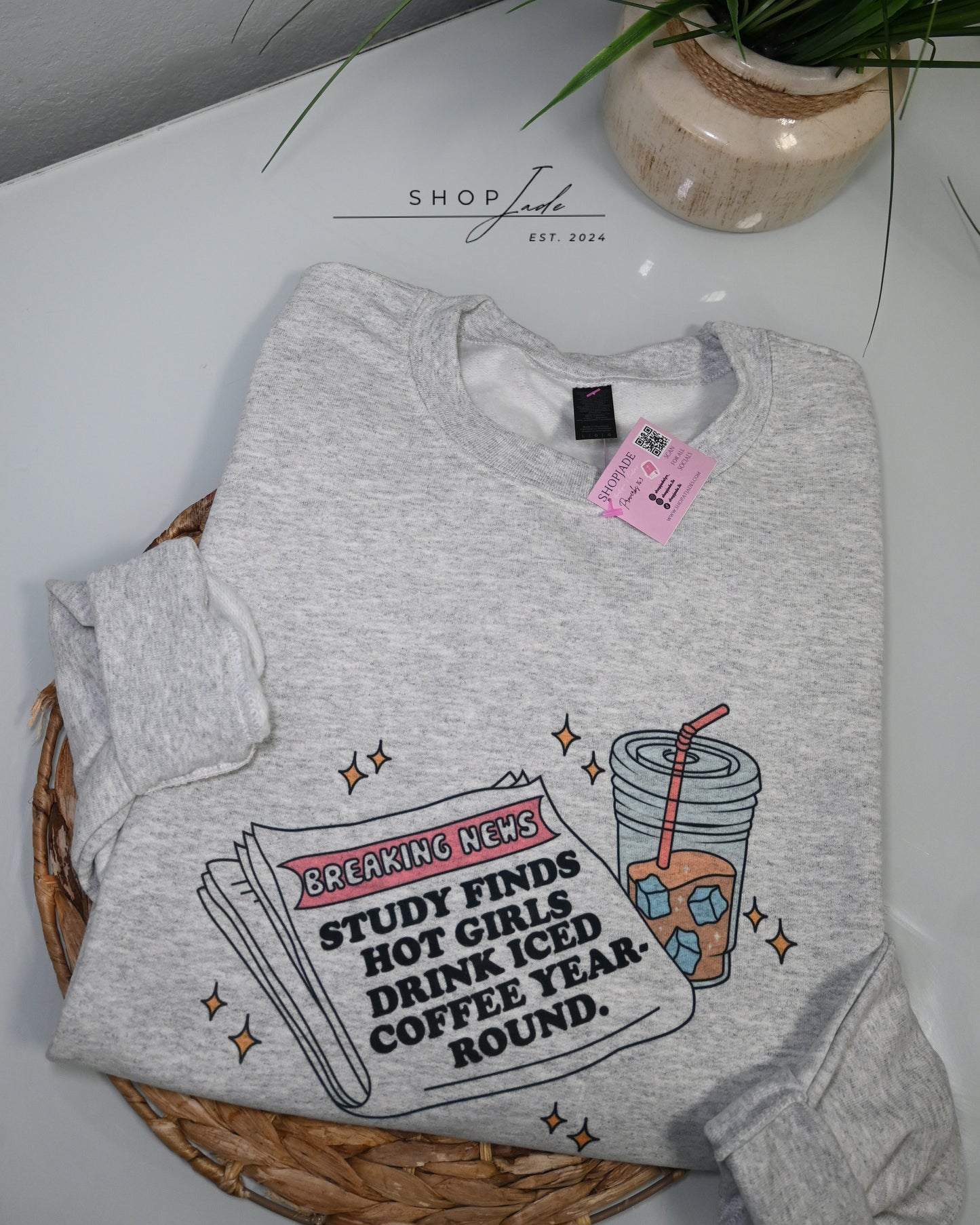 Iced Coffee Crewneck (Ready to Ship)