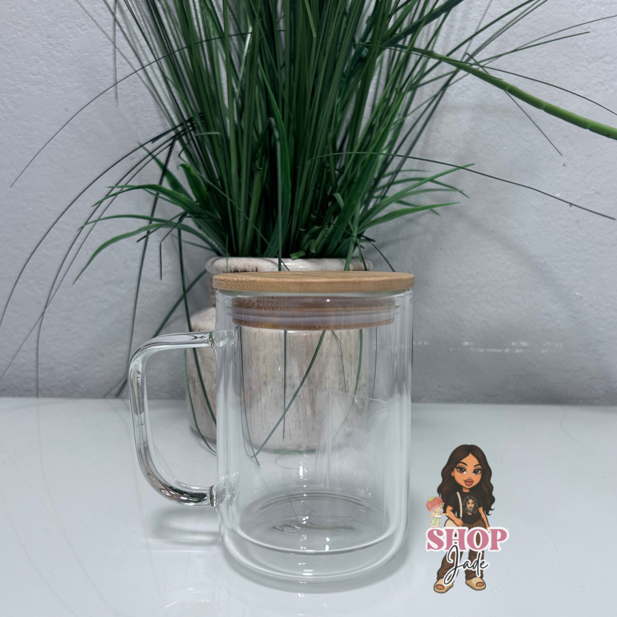 15oz Glass Snowglobe Mug