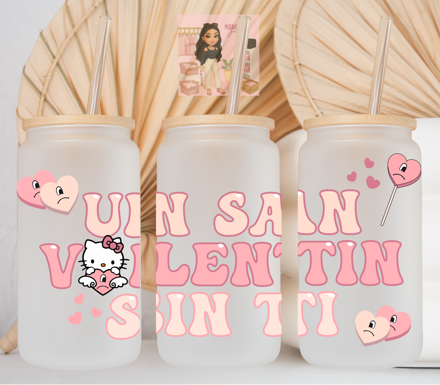Un Valentines Sin Ti UvDTF cup wraps