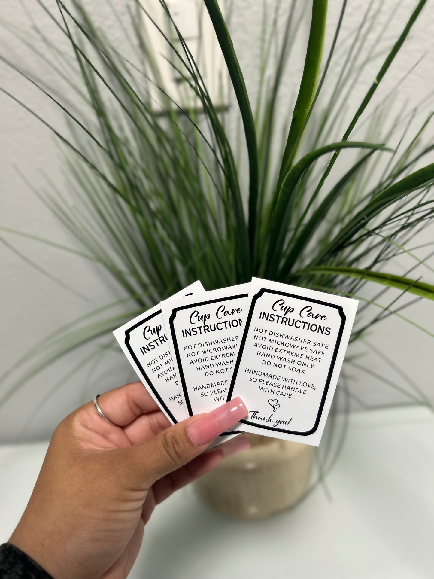 Cup care instructions (50pcs)