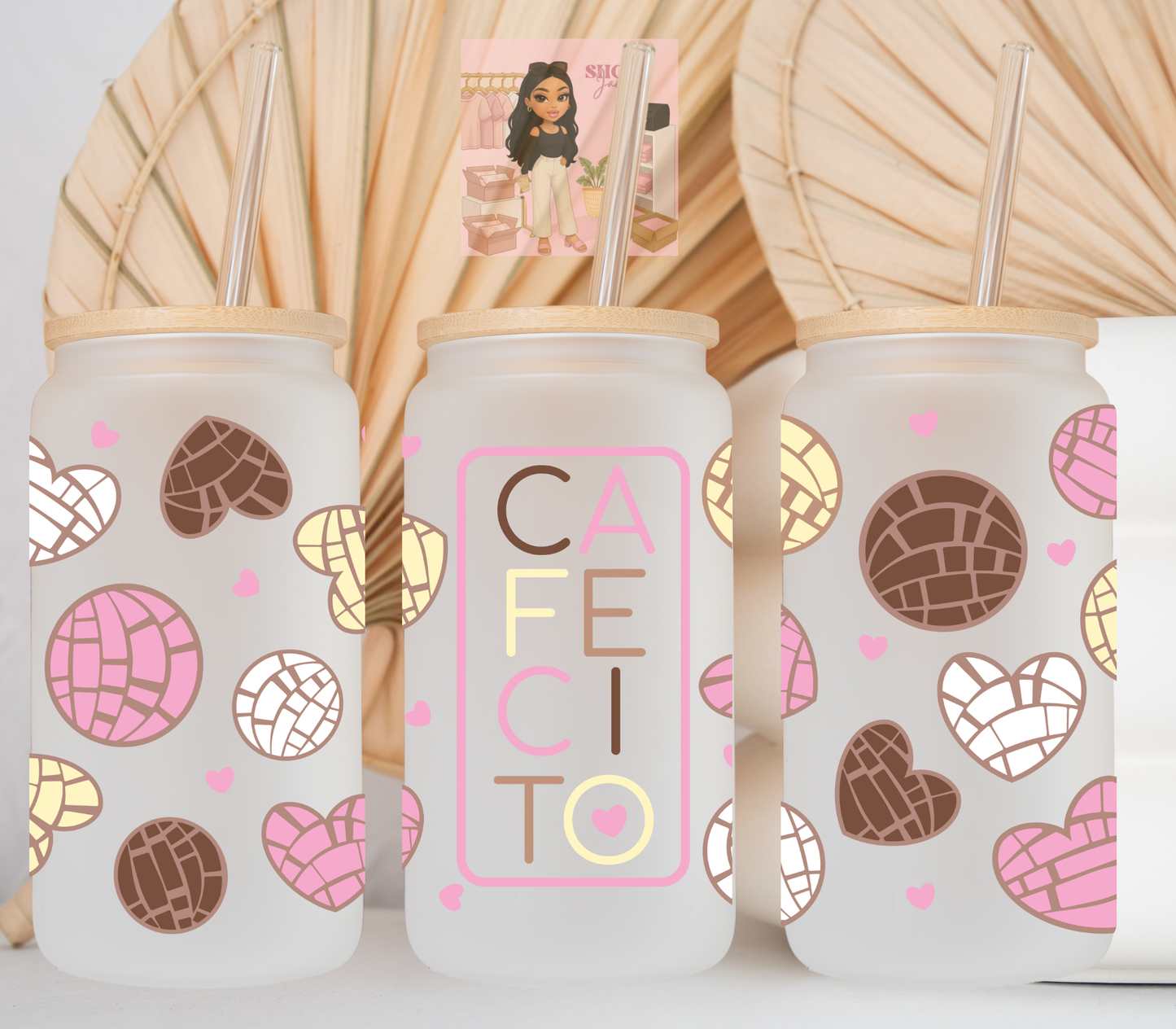 Cafecito Conchas UvDTF cup wraps