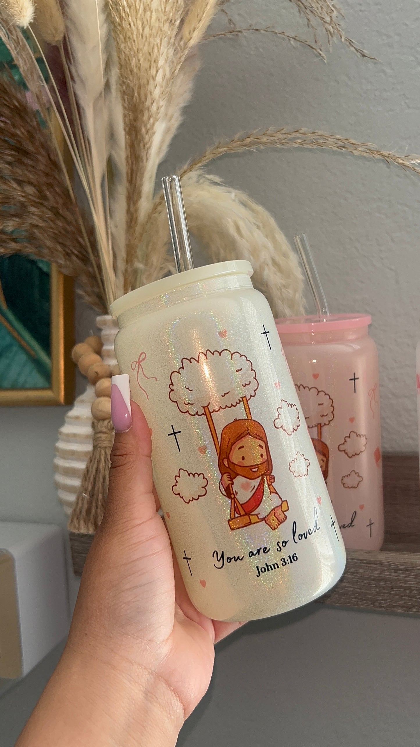 John 3:16 Glass Cups (Holo Shimmer)