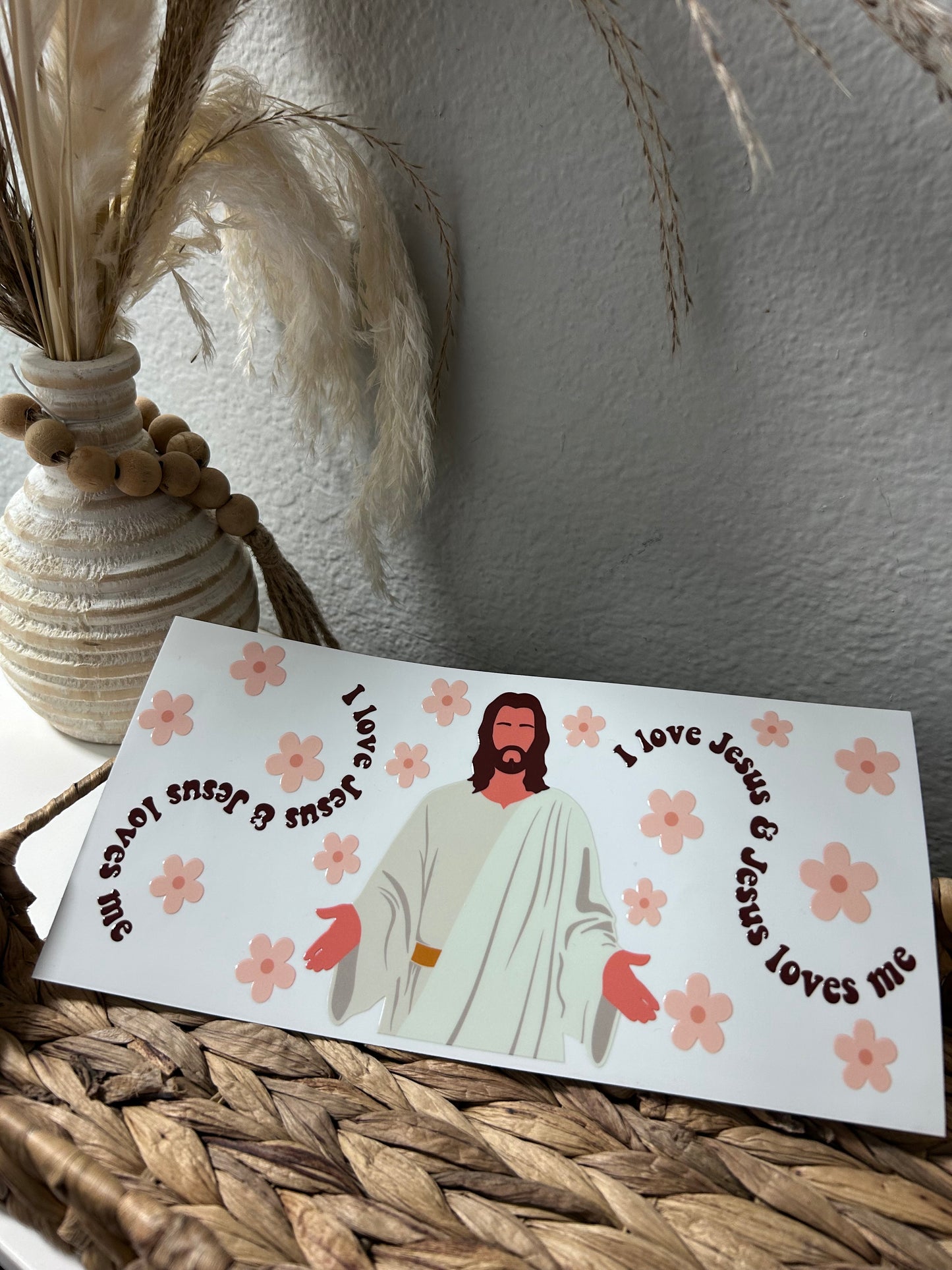 I love Jesus UvDTF cup wrap