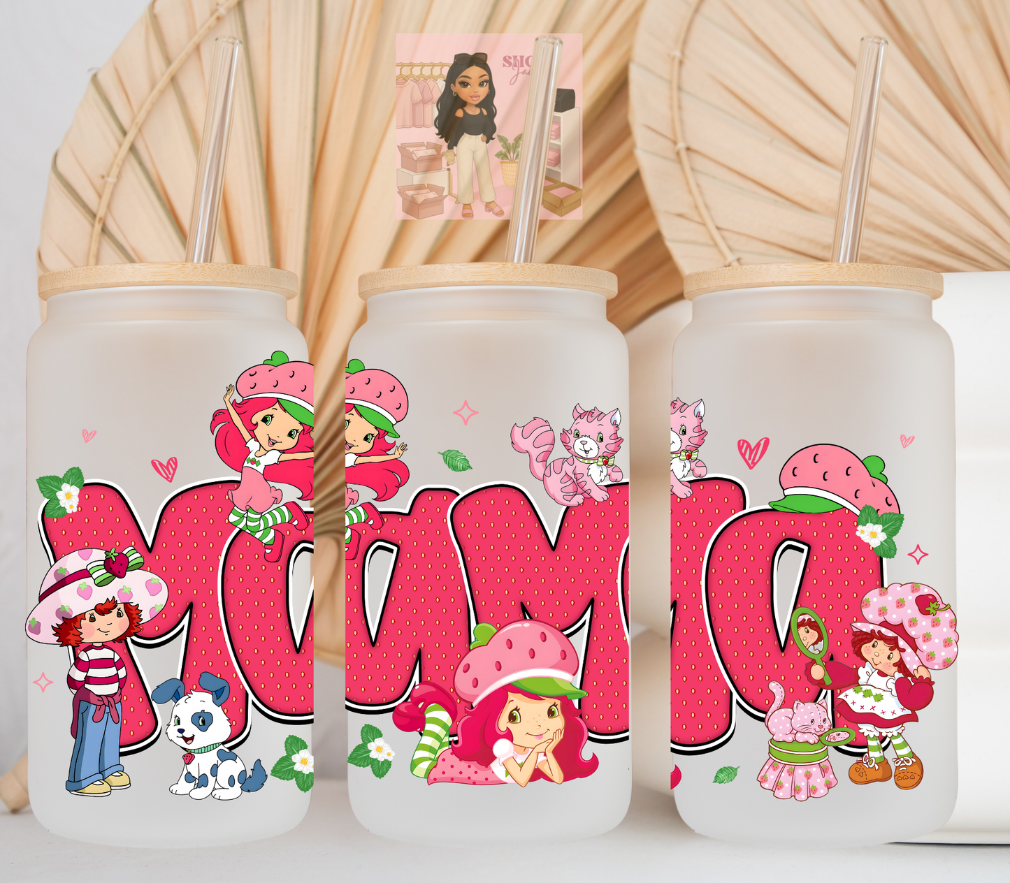 Mama Strawberry UvDTF cup wraps