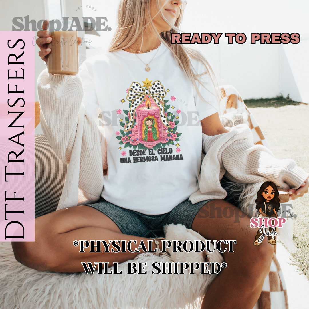 CH68 Bow Crochet Virgin Mary DTF Transfers (Ready to Press)