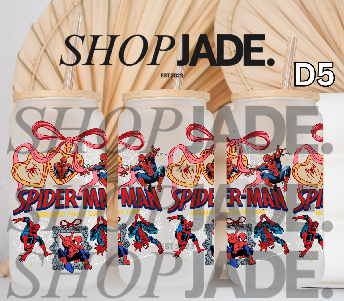 D5 Coquette Hero Spider UvDTF Cup Wraps