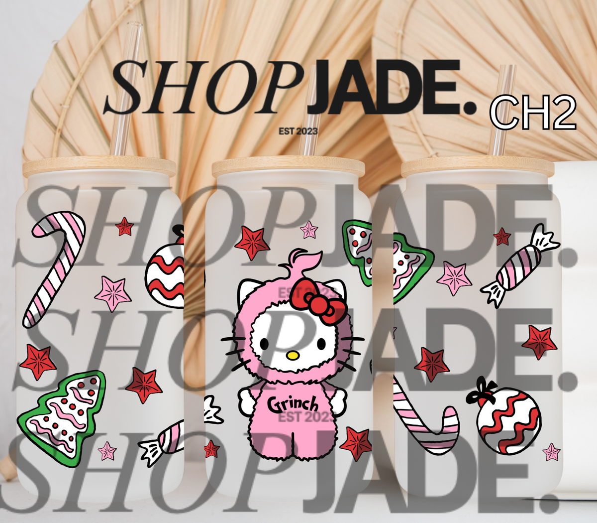 CH2 Christmas HK Grinchy UvDTF Cup Wraps