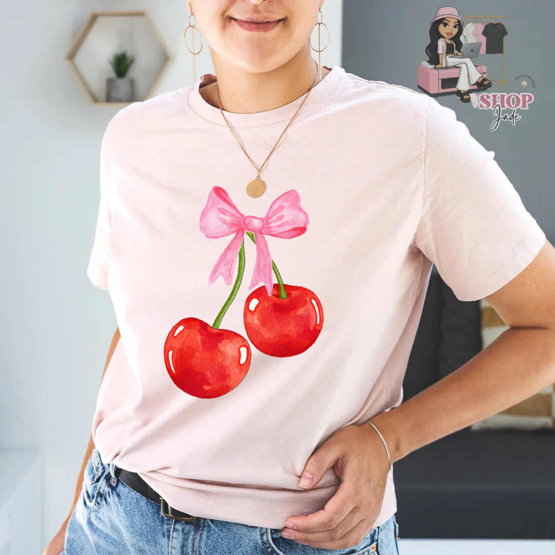 Cherry Bow Tees