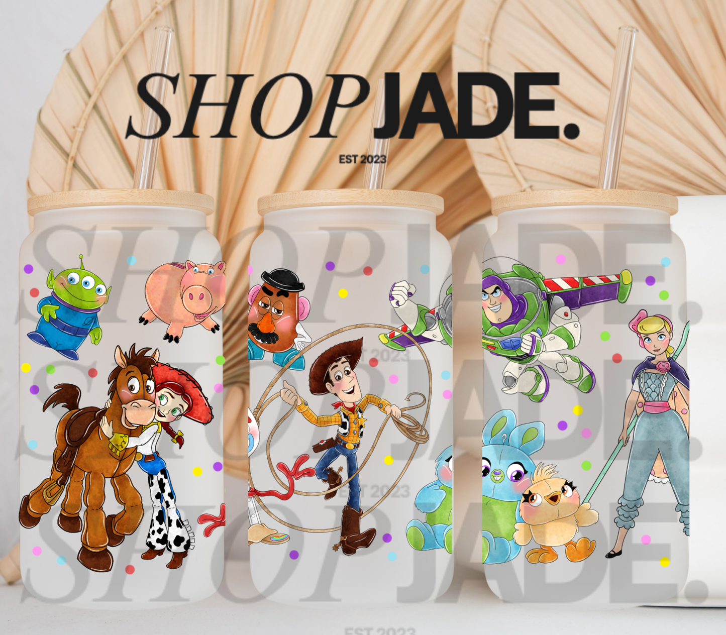 Watercolor Toy Friends Uv DTF Cup Wraps