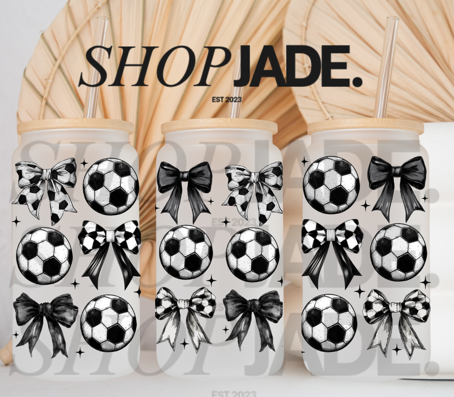 Soccer Bows Uv DTF Cup Wraps
