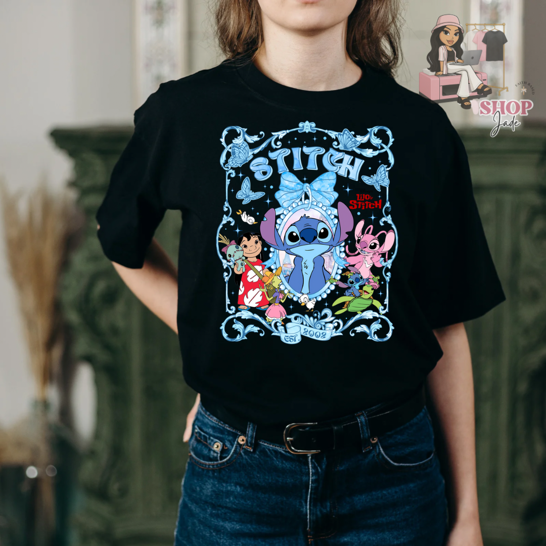 Blue Alien & friends tshirts