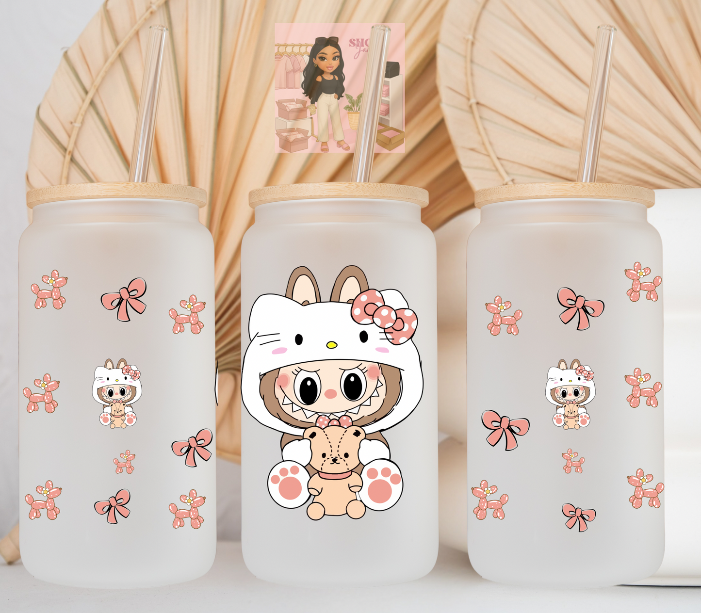 La Bu Dog Bows UvDTF cup wraps