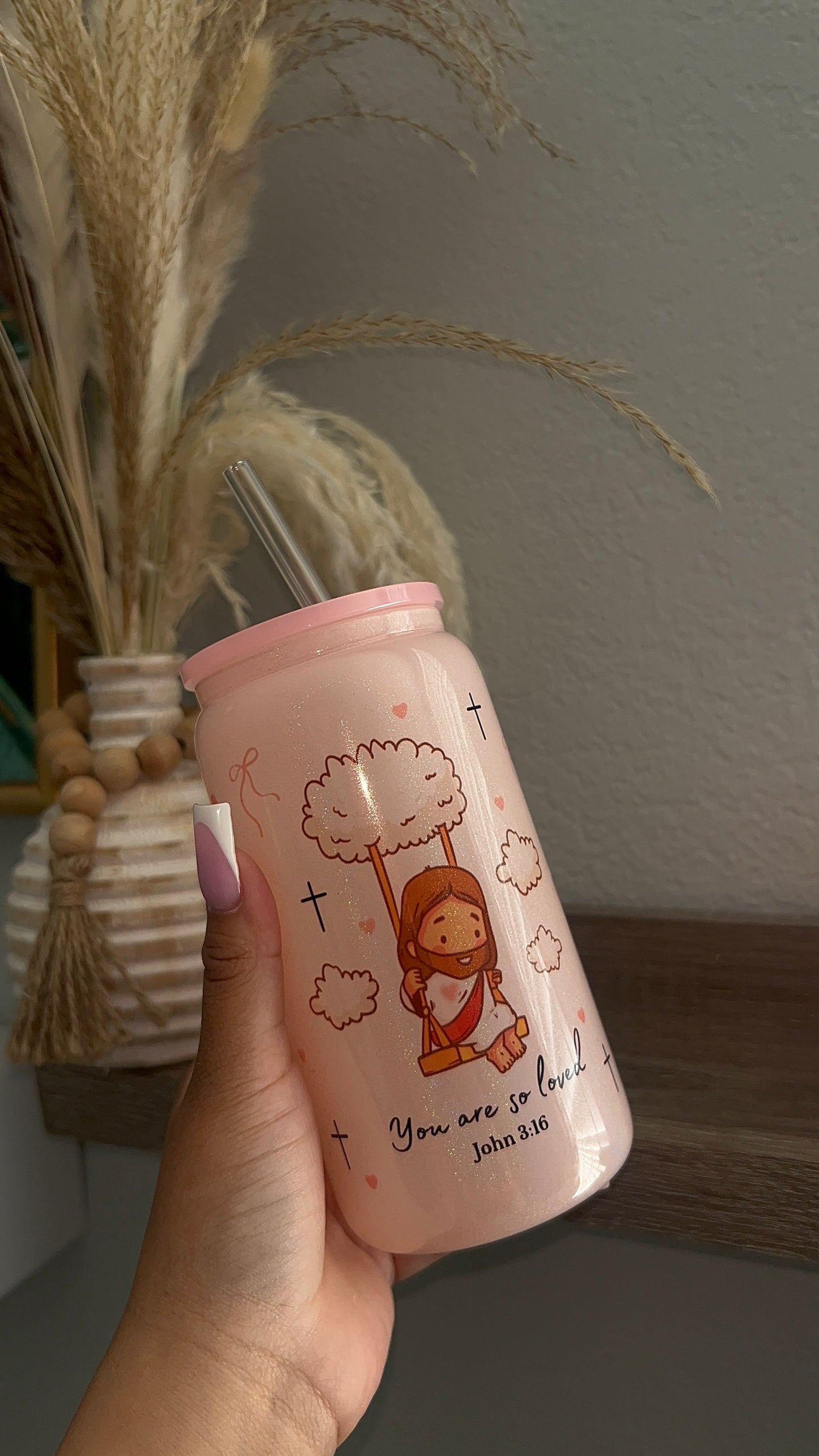 John 3:16 Glass Cups (Holo Shimmer)