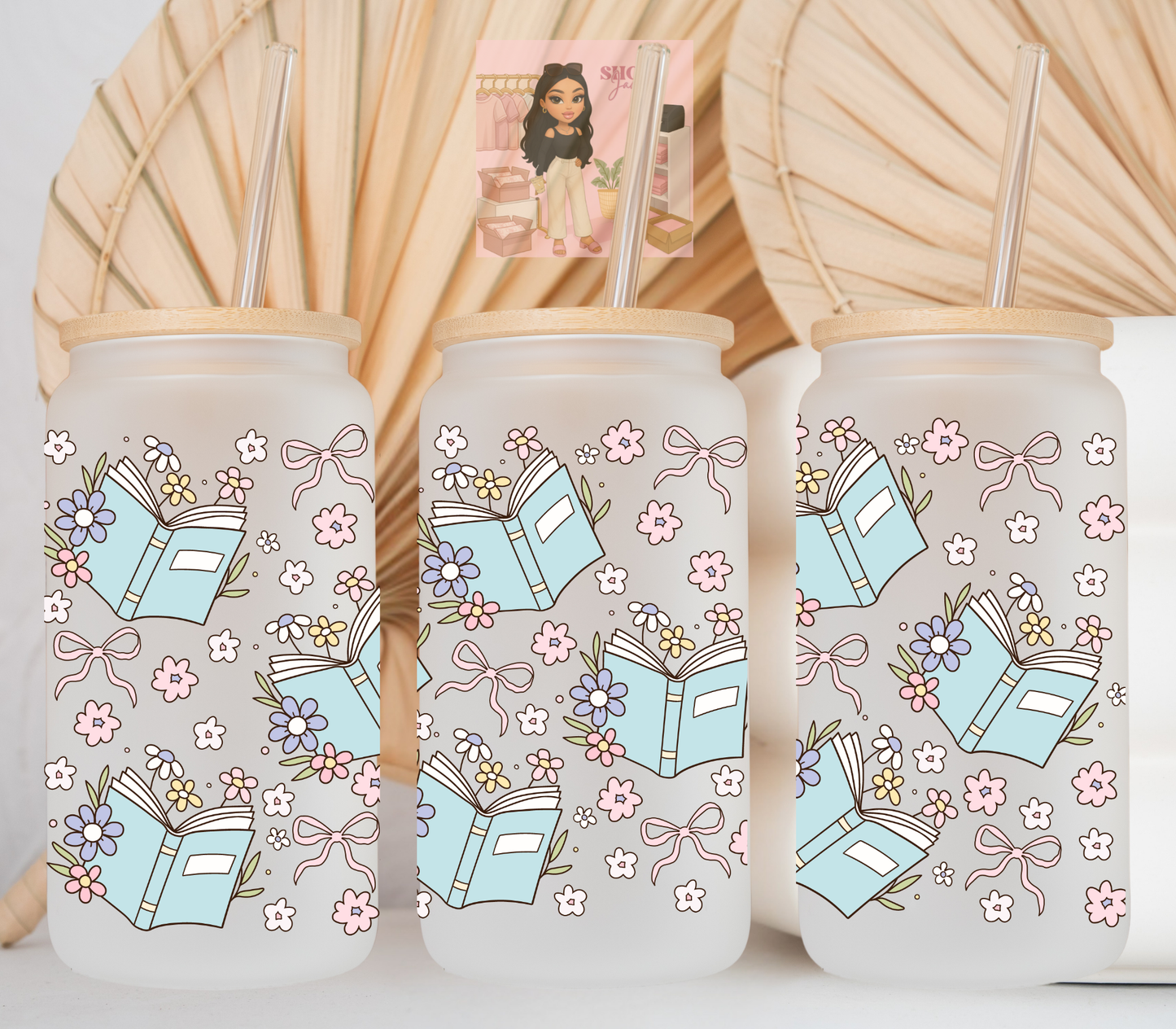 Blue book girly UvDTF cup wraps