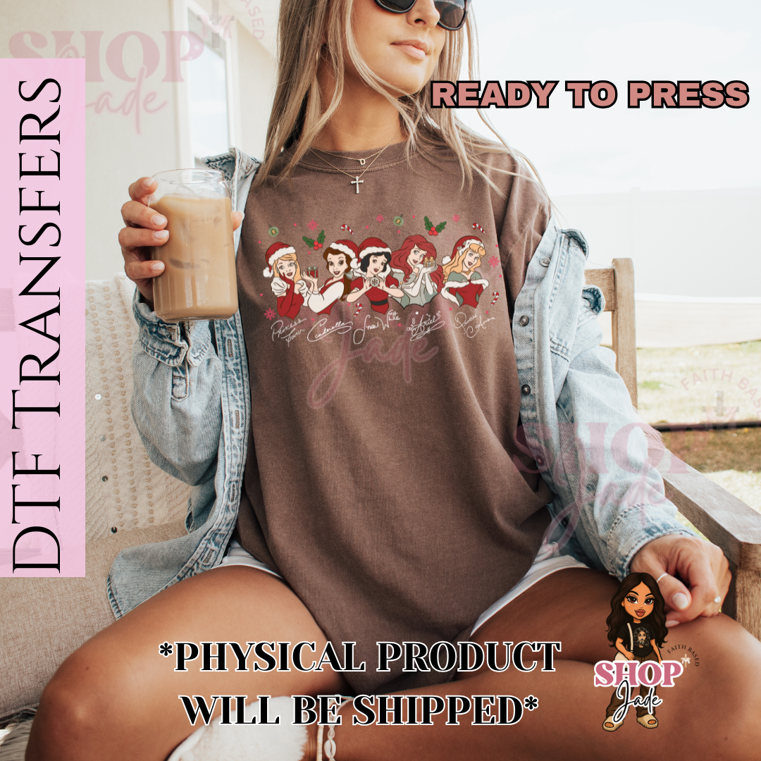 CH19 Princesses Christmas DTF Transfers (Ready to Press)