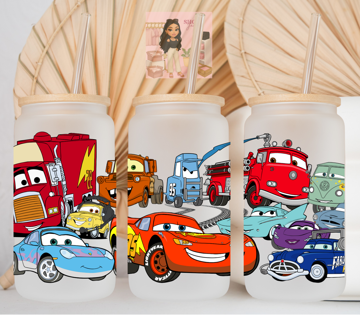 Car Friends Route 66 UvDTF cup wraps