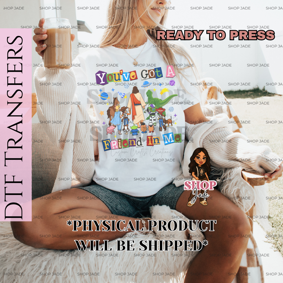 F128 Jesus & Toys DTF Transfers (Ready to Press)