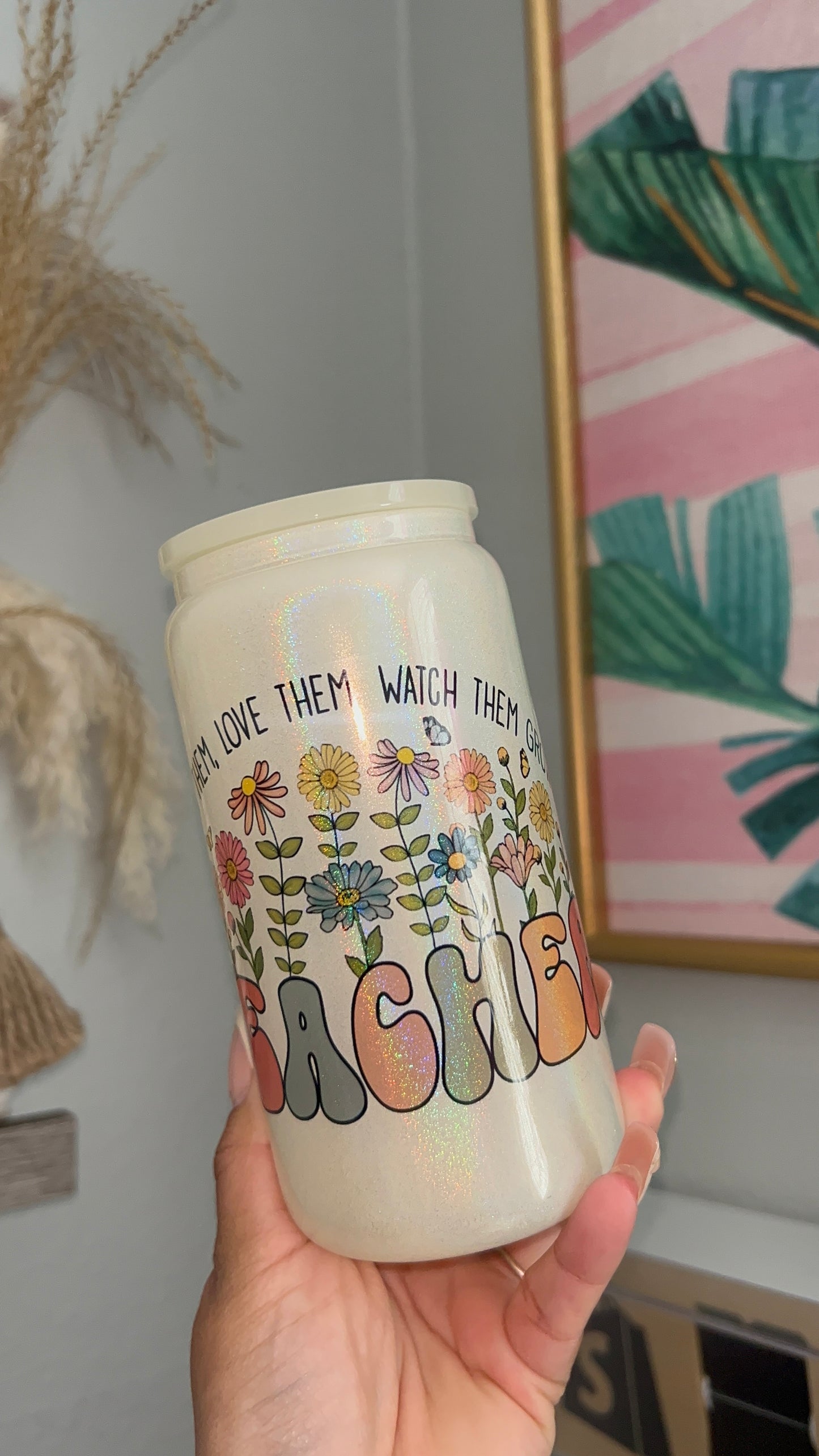 16oz Teacher Holographic Cup