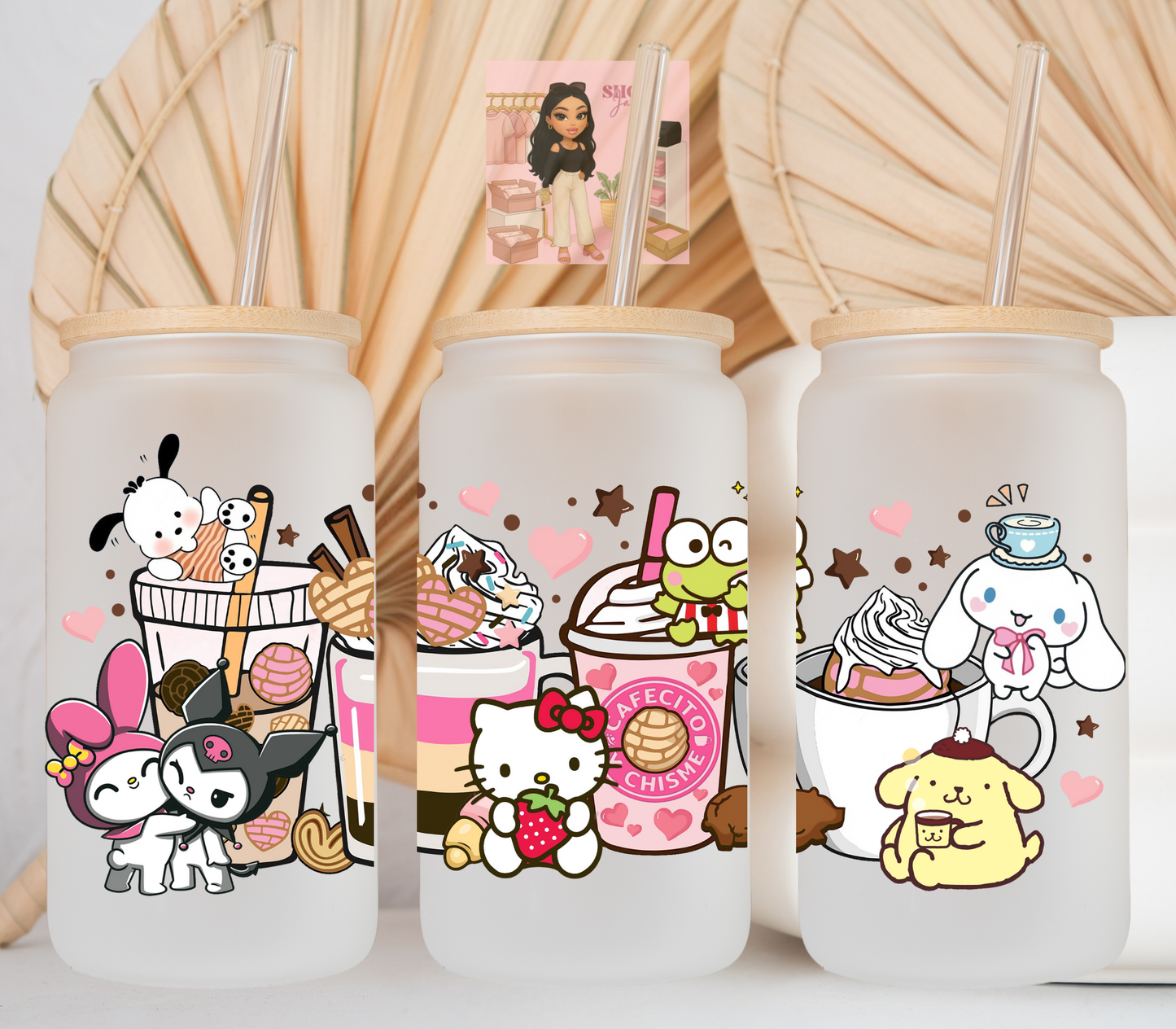 Cafecito y Chisme HK & Friends UvDTF cup wraps