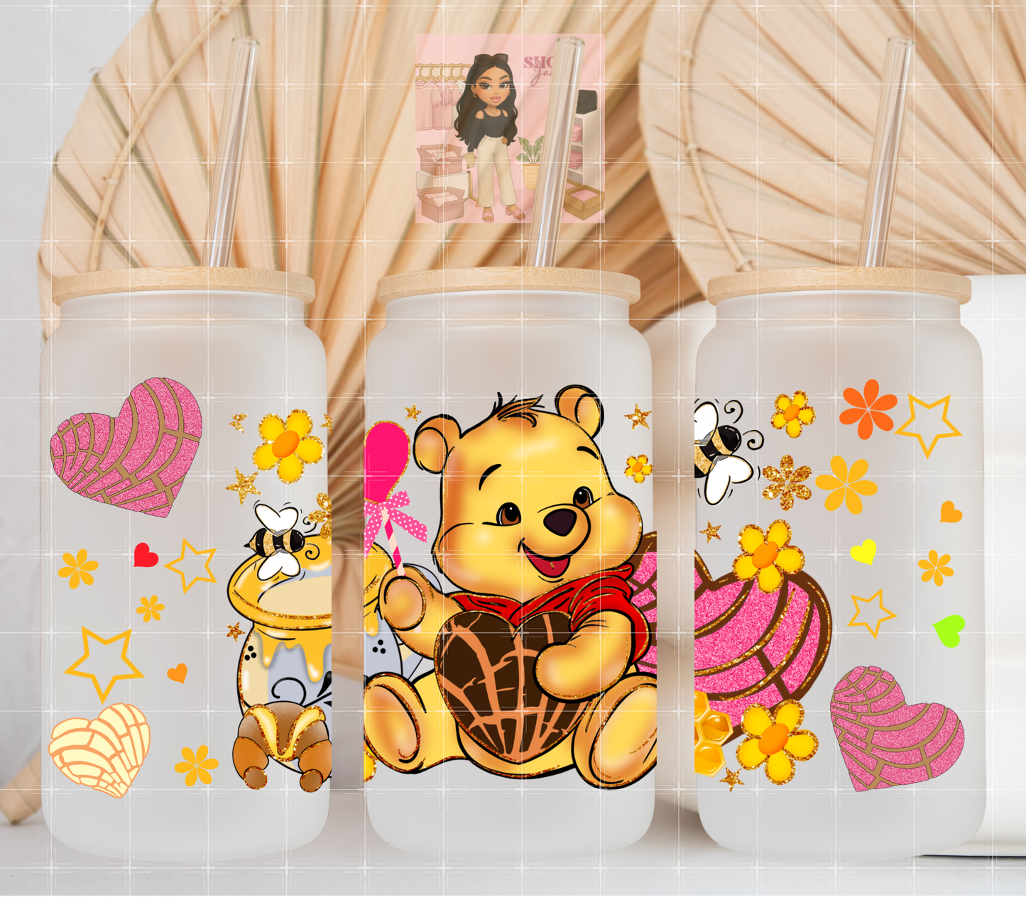 Conchitas Bear Coffee UvDTF cup wraps
