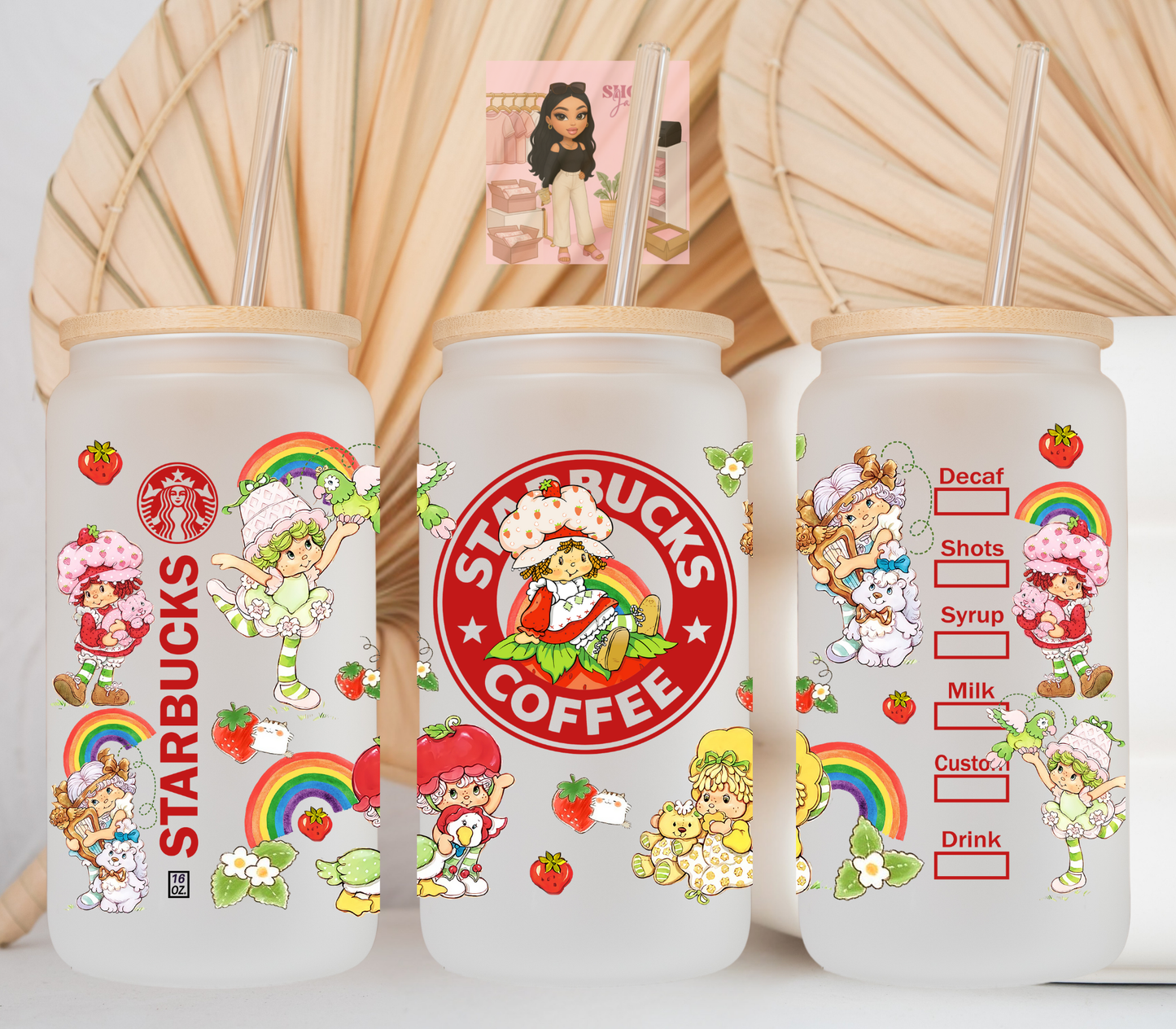 Starbs Shortcake & friends UvDTF cup wraps