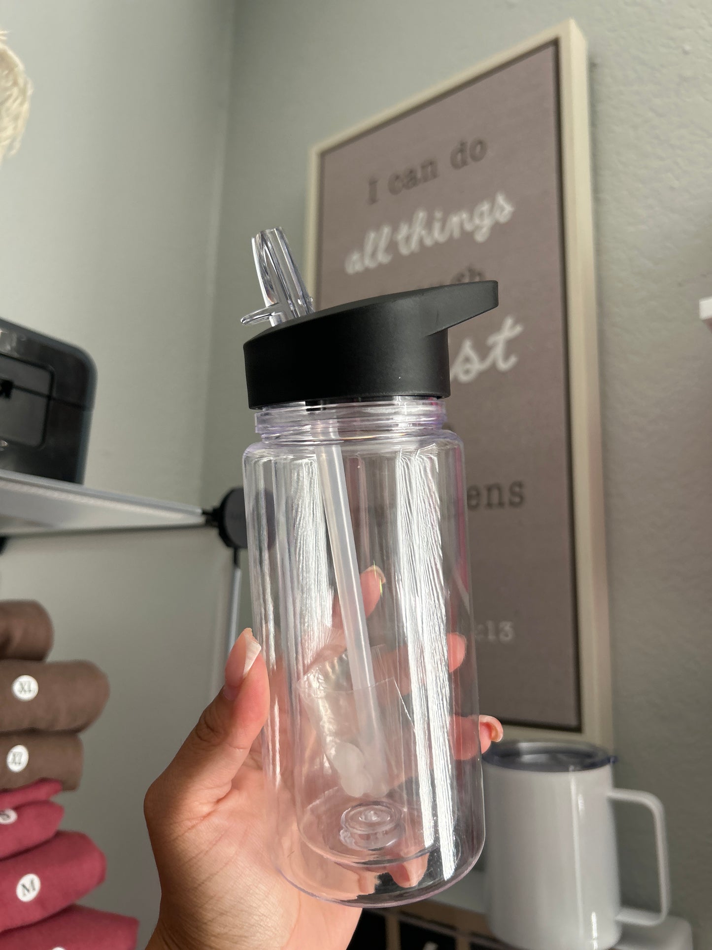 12oz snowglobe acrylic cup