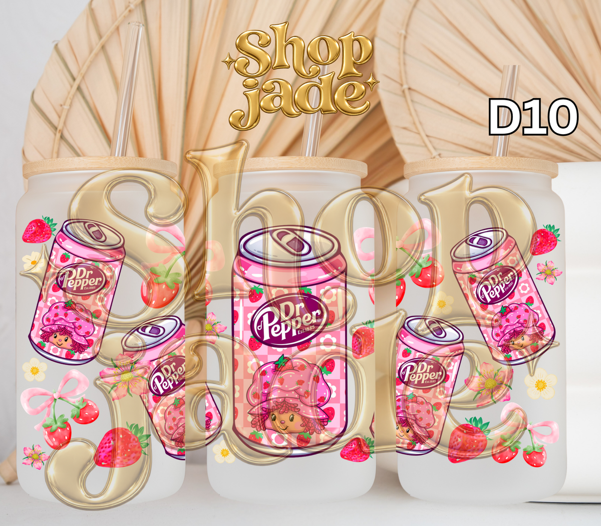 D10 Soda & Strawberry UvDTF Cup Wraps