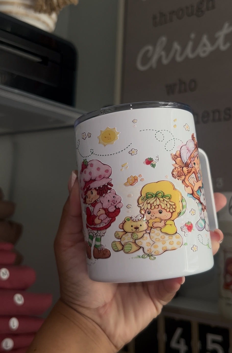 Strawberry Short UvDTF cup or mug wrap