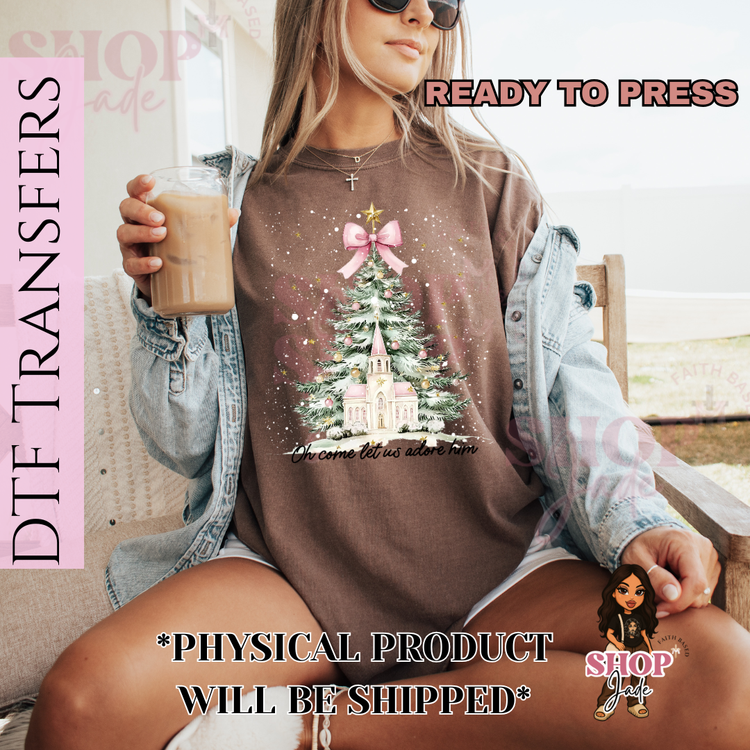 CH1 Let us adore him DTF transfers (Ready to press)