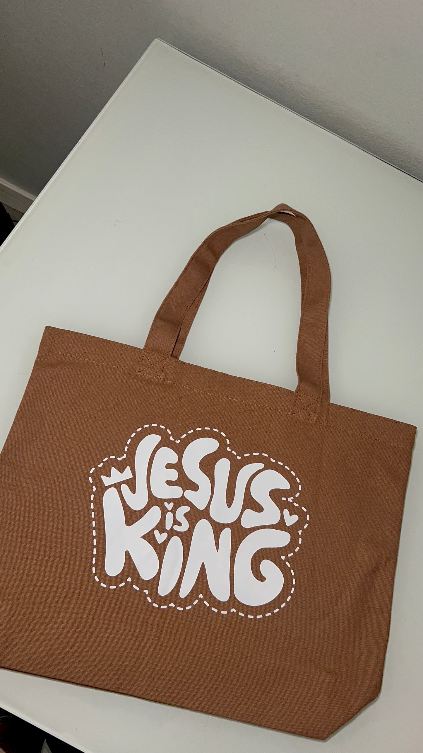 Jesus is King Tote bag