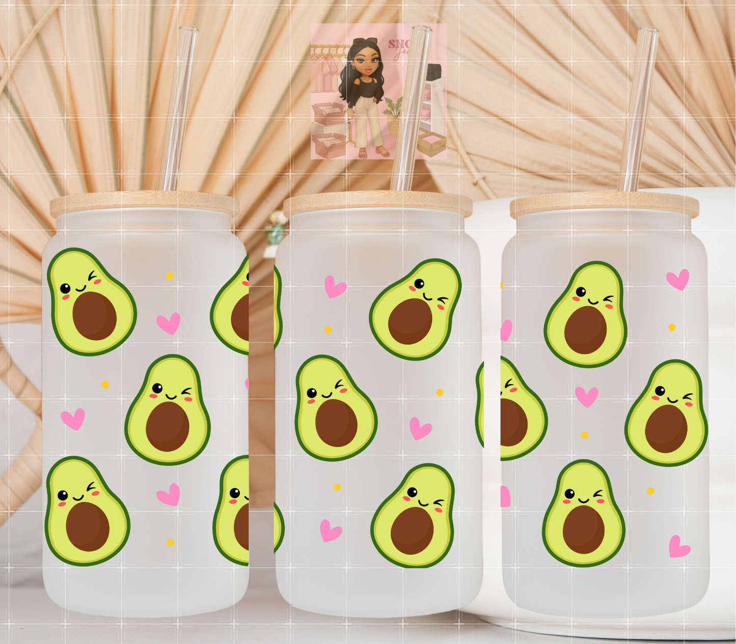 Cute Avocados UvDTF cup wraps