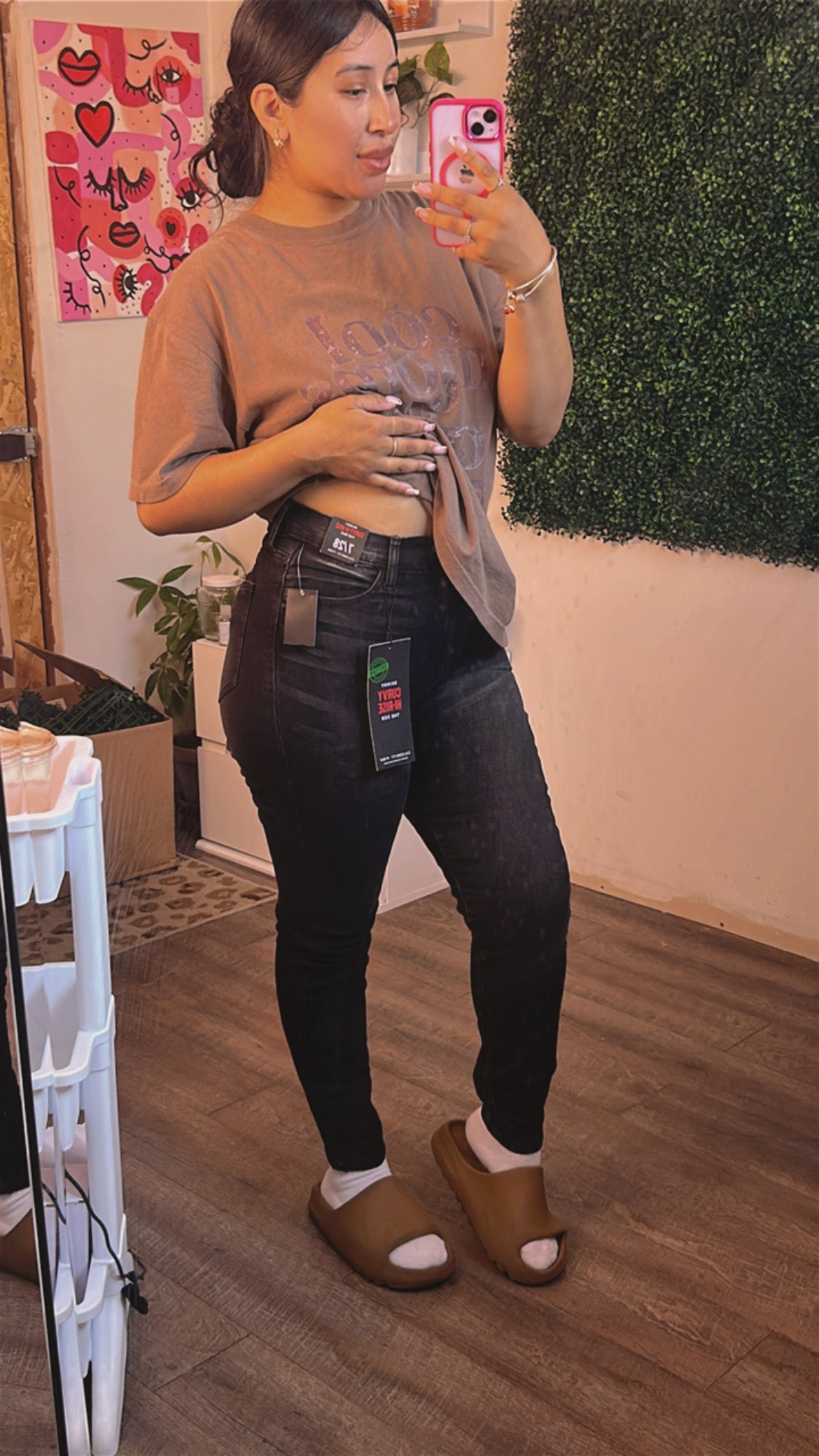 Washed Denim High Waisted Jeans