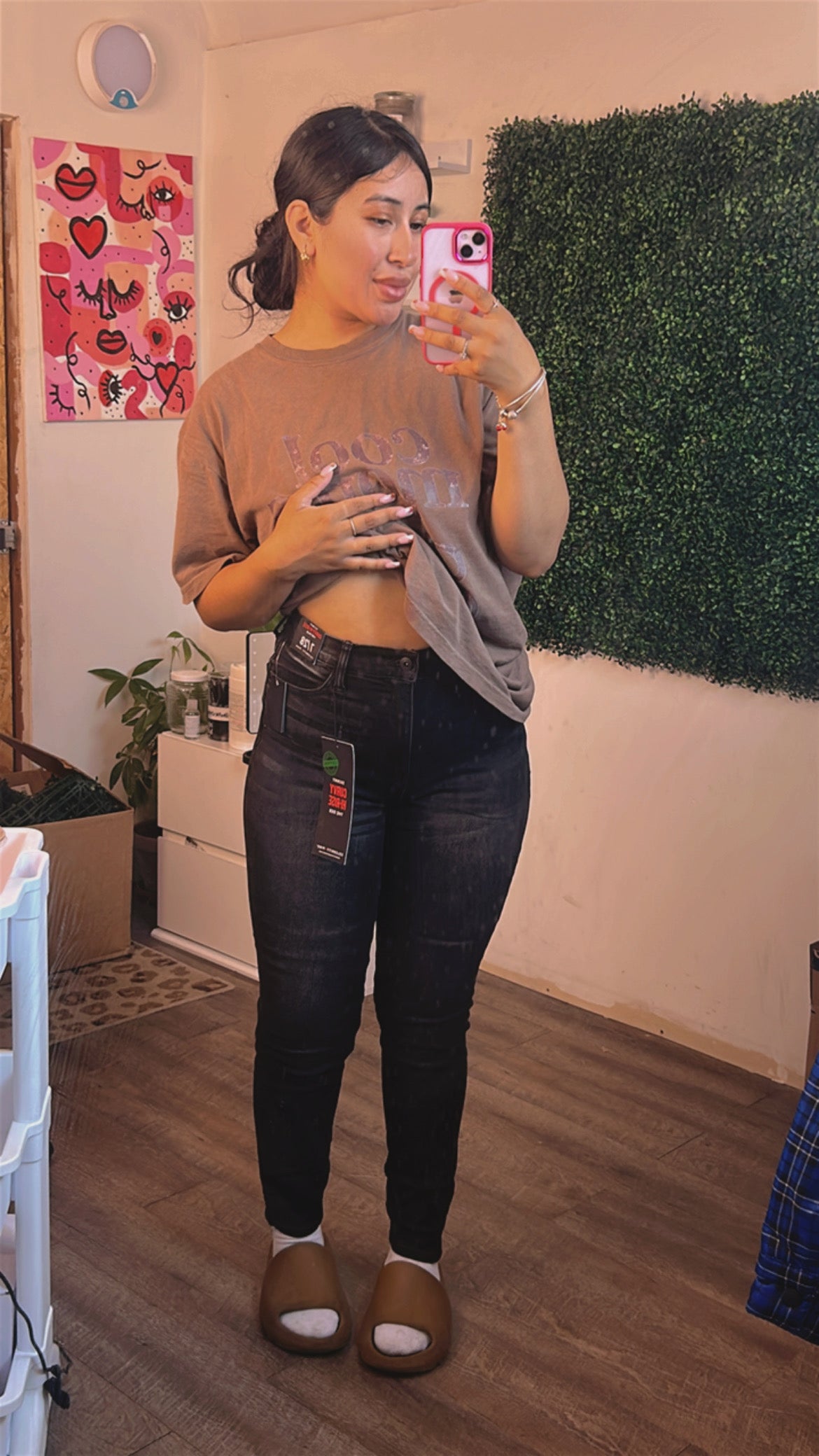 Washed Denim High Waisted Jeans