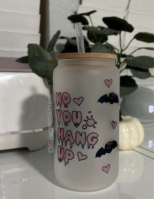 Kitty Ghostface Glass Cup