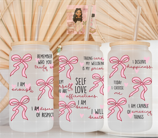 Self Love Affirmations UvDTF cup wraps