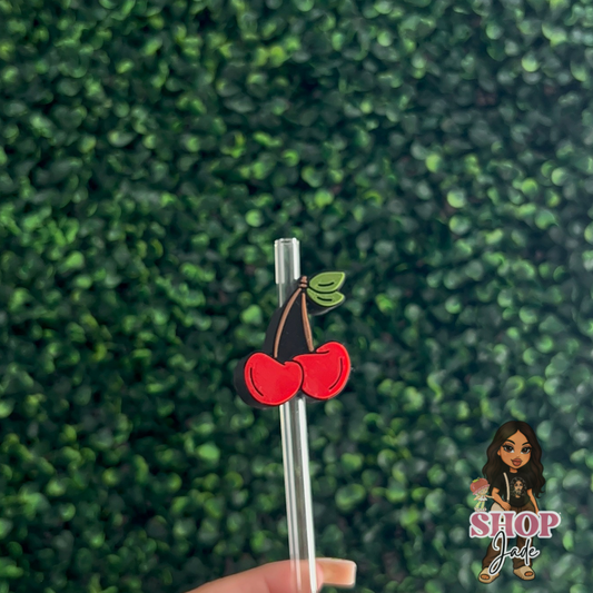Cherries Straw toppers