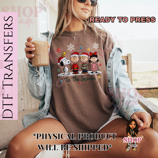 CH46 Tis the Season Christmas “Yarn LOOK” DTF Transfers (Ready to Press)