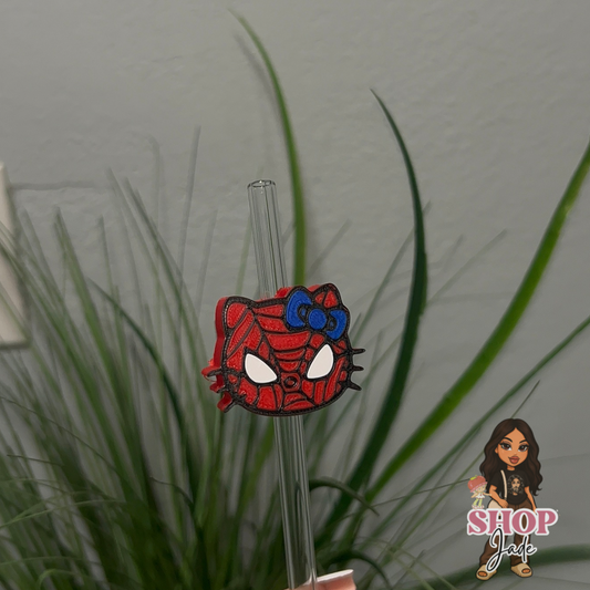 Girl Web Straw toppers