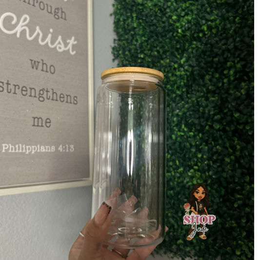 20oz Glass Snowglobe Cup