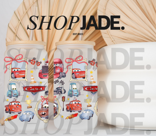 Watercolor Cars Coquette UvDTF Cup Wraps