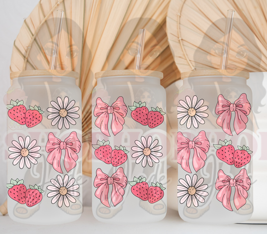 Spring Bows & Berries Uv DTF Cup Wraps