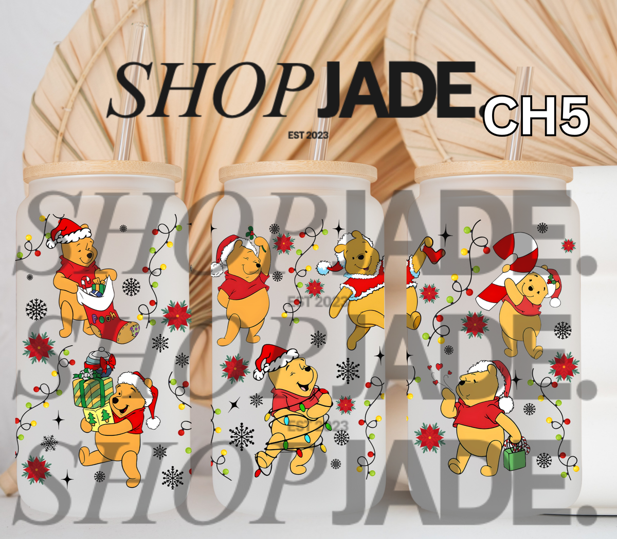 CH3 Bear Christmas Lights UvDTF Cup Wraps