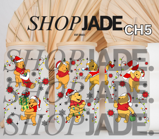 CH3 Bear Christmas Lights UvDTF Cup Wraps