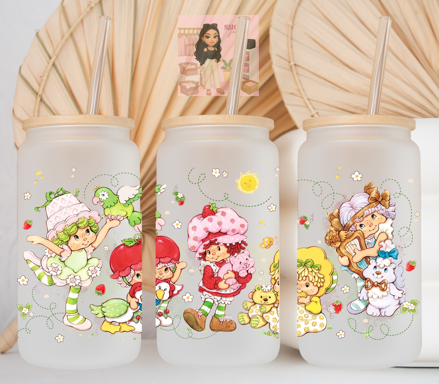 Strawberry Short UvDTF cup or mug wrap