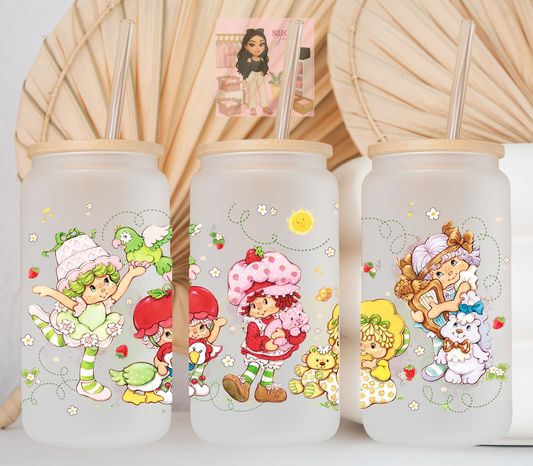 Strawberry Short UvDTF cup or mug wrap