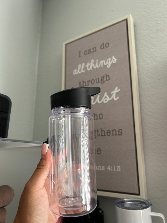 12oz snowglobe acrylic cup