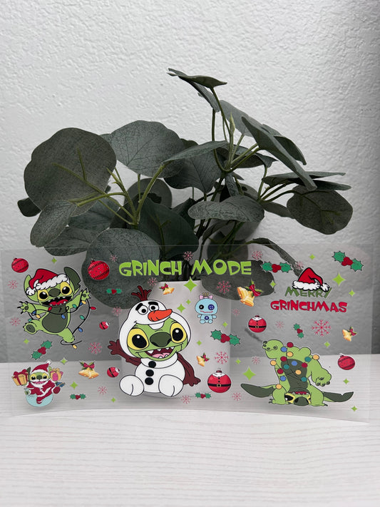 Stitch Grinchy UV DTF Wrap