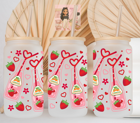Strawberry Jarritos 16oz UvDTF cup wrap