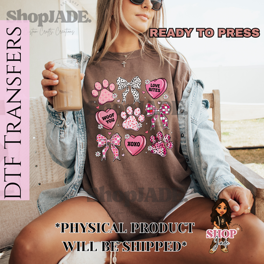 V23 Dog Valentines DTF Transfers (Ready to Press)
