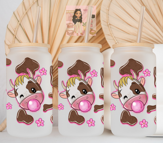 Bubblegum Cow UvDTF cup wraps